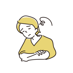 悩む人